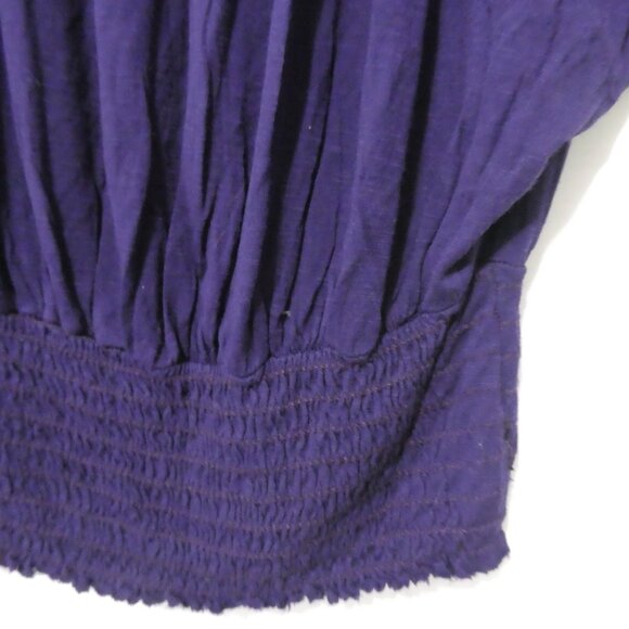 TAMMY MARS | medium | Elegant Draped Purple Top | Made In The USA - Picture 7 of 13